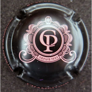 Capsule Muselet de bouteille de champagne CHARLIER et Fils n° 20h noir mat et rose