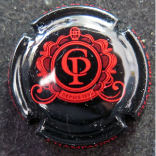 Capsule Muselet de bouteille de champagne CHARLIER et Fils n° 20j noir et rouge