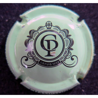 Capsule Muselet de bouteille de champagne CHARLIER et Fils n° 20d vert pâle et noir