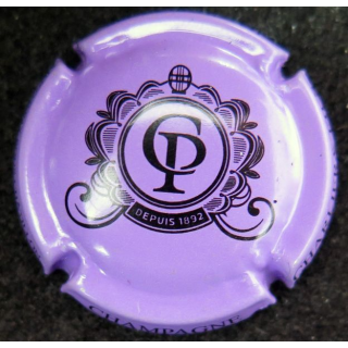 Capsule Muselet de bouteille de champagne CHARLIER et Fils n° 20i violet pâle et noir