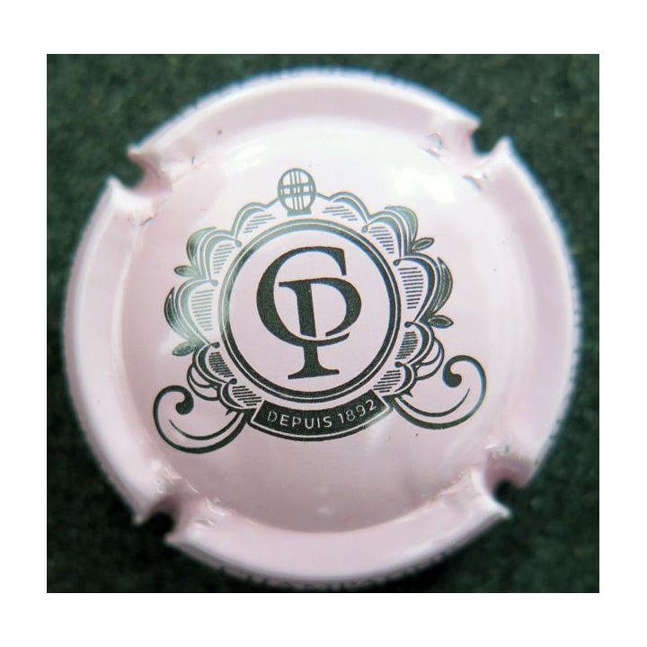 Capsule Muselet de bouteille de champagne CHARLIER et Fils n° 20k rose et noir