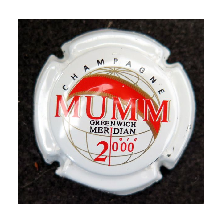 Capsule Muselet de bouteille de champagne G. H MUMM & C° n° 118 cuvée 2000