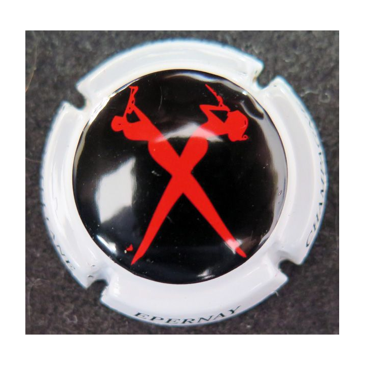 Capsule Muselet de bouteille de champagne De CASTELLANE n° 87h 6° série fond blanc