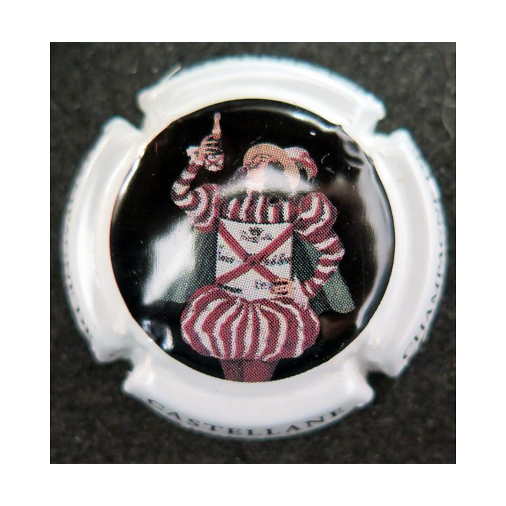 Capsule Muselet de bouteille de champagne De CASTELLANE n° 87b 6° série fond blanc