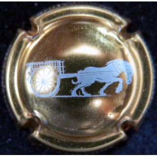 Capsule Muselet de bouteille de champagne LA VIGNERONNE n° 23b or et argent 