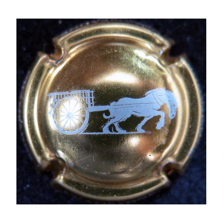Capsule Muselet de bouteille de champagne LA VIGNERONNE n° 23b or et argent 