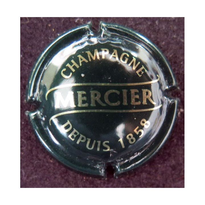 Capsule Muselet de bouteille de champagne MERCIER n° 33 vert foncé