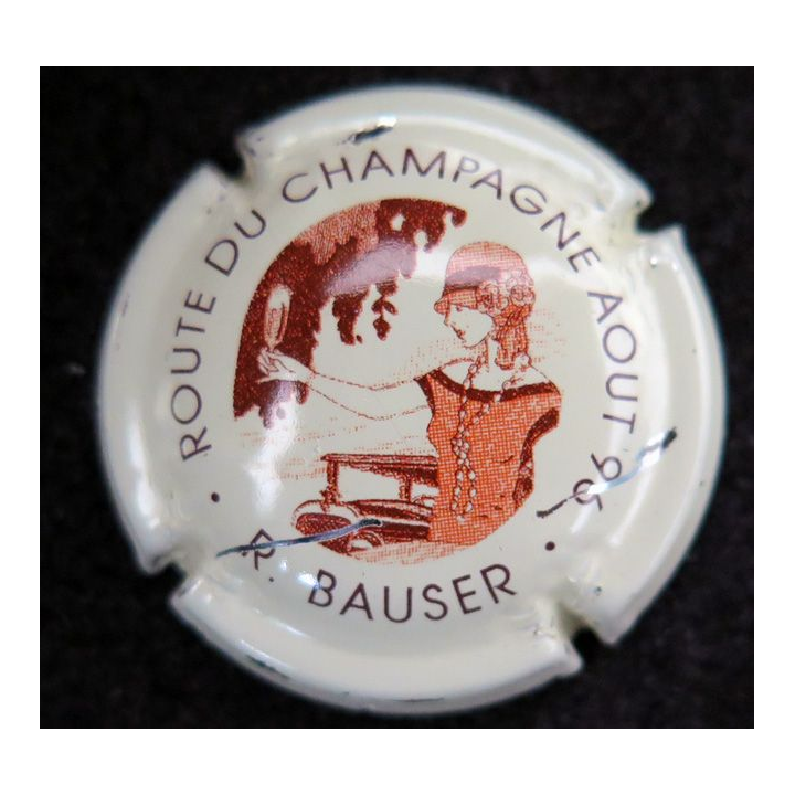 Capsule Muselet de bouteille de champagne BAUSER n° 20 Route du Champagne 1996
