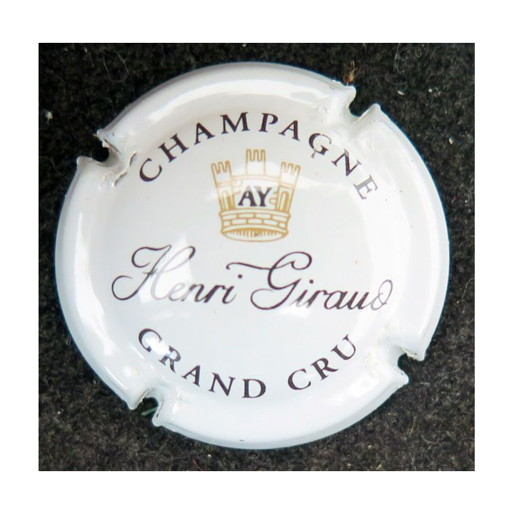 Capsule Muselet de bouteille de champagne GIRAUD Henri n° 5 Blanc et noir