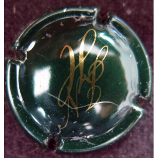 Capsule Muselet de bouteille de champagne HATON Jean Noël n° 1 vert foncé et or