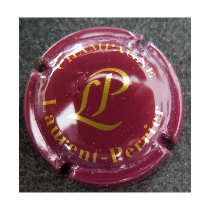 Capsule Muselet de bouteille de champagne LAURENT-PERRIER n° 47 violet foncé et or