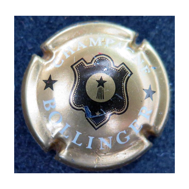 Capsule Muselet de bouteille de champagne BOLLINGER n° 24 Or brillant