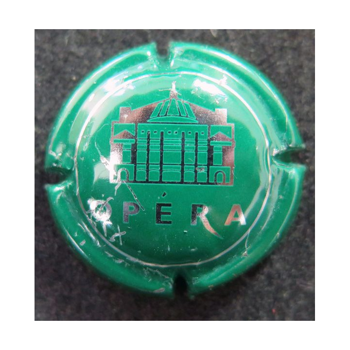 Capsule Muselet de bouteille de OPÉRA (C.F.V.M) n° 1 vert et argent