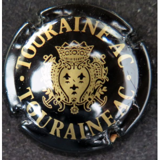 Capsule Muselet de bouteille de TOURAINE A.C n° 21 Noir et Or mat