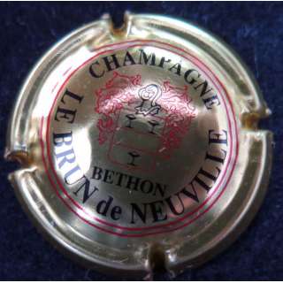 Capsule Muselet de bouteille de champagne LE BRUN DE NEUVILLE n° 15 Or Noir et Rouge