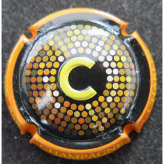 Capsule Muselet de bouteille de champagne CLEMENT Charles n° 29 ctr orange C estampé