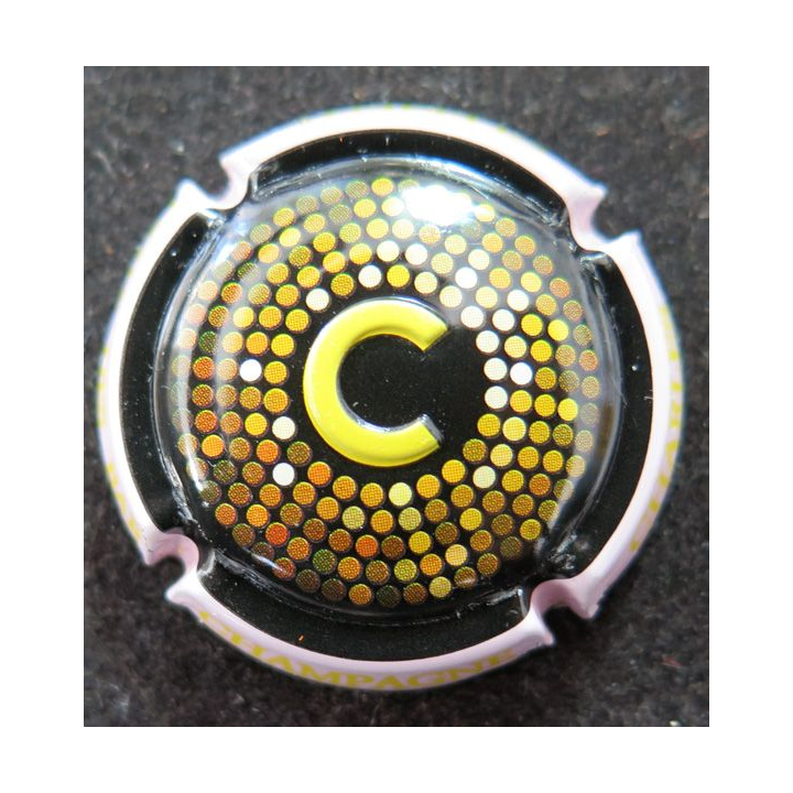 Capsule Muselet de bouteille de champagne CLEMENT Charles n° 29b ctr rose C estampé