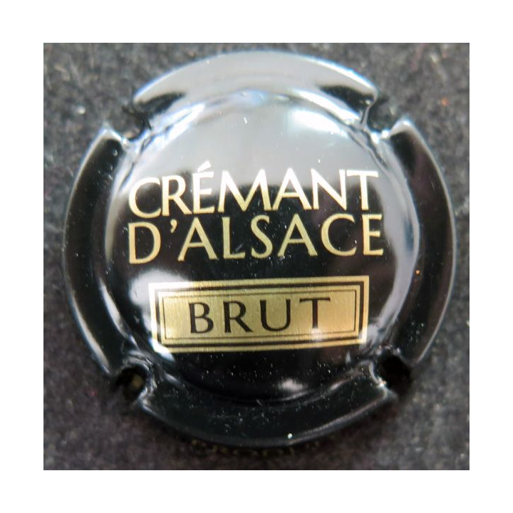 Capsule Muselet de bouteille de champagne CREMANT D'ALSACE NR Noir et Or