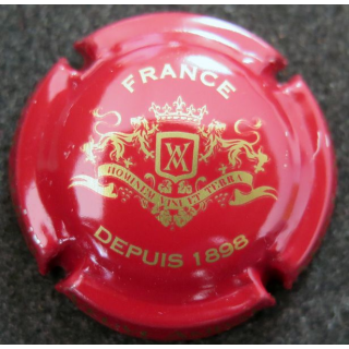 Capsule Muselet de bouteille VEUVE AMBAL n° 8 Rouge et Or