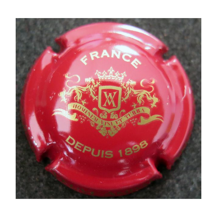 Capsule Muselet de bouteille VEUVE AMBAL n° 8 Rouge et Or