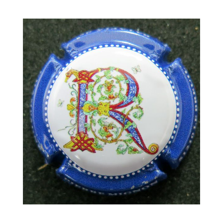 Capsule Muselet de bouteille de champagne MIGNON Pierre  n° 186a contour bleu foncé