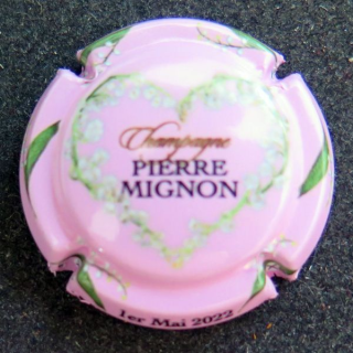 Capsule Muselet de bouteille de champagne MIGNON Pierre 1° Mai 2022 rose