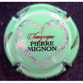 Capsule Muselet de bouteille de champagne MIGNON Pierre n° 234b Fond vert 1° Mai 2022 