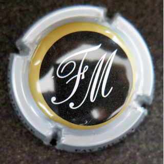 Capsule Muselet de bouteille de champagne FAY Michel n° 41b contour gris pâle