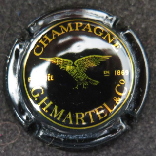 Capsule Muselet de bouteille de champagne MARTEL G. H. n° 26 Noir et Or