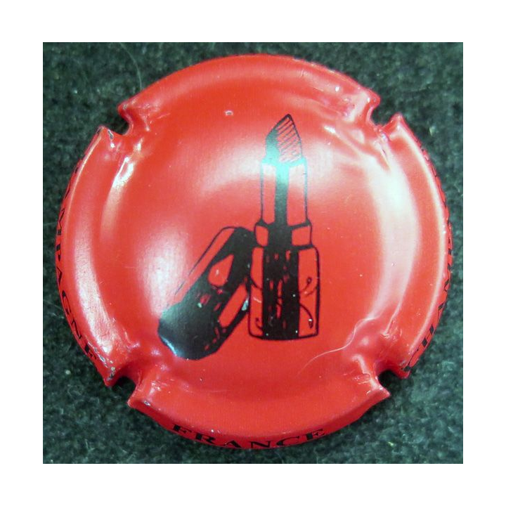 Capsule Muselet de bouteille de champagne BARON Albert n° 39 Rouge à lèvres