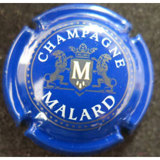 Capsule Muselet de bouteille de champagne MALARD n° 12d fond bleu