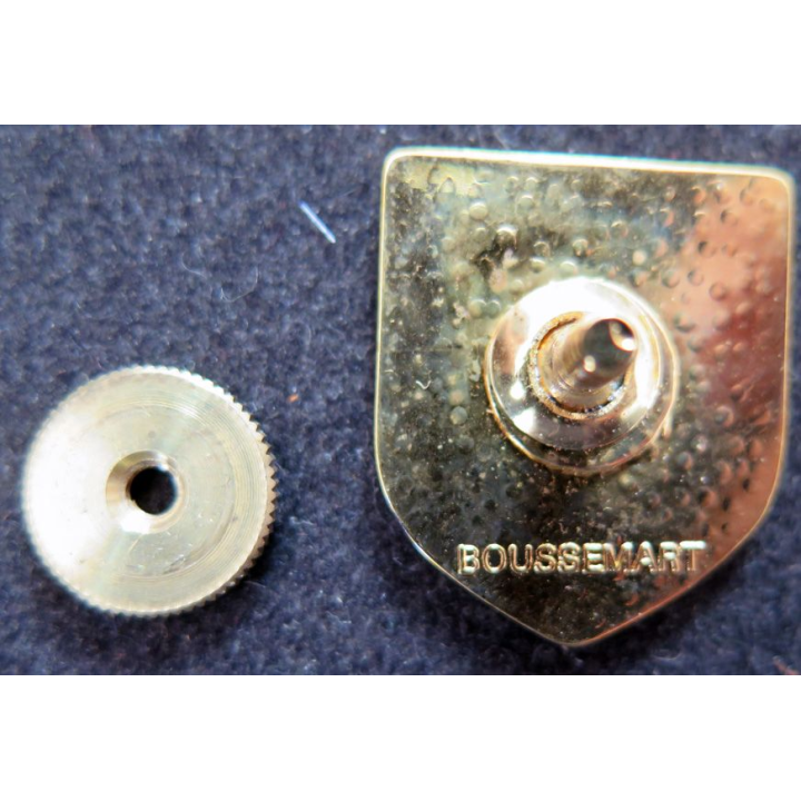 GENDARMERIE : Prévôté de la FORPRONU type 1 de fabrication Boussemart H. 698 écu or sur argent plateau argenté