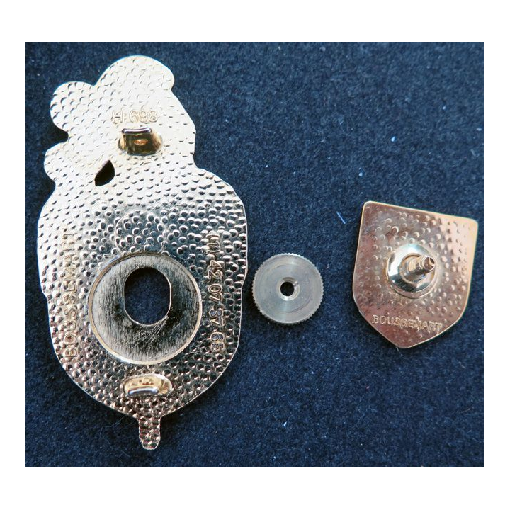 GENDARMERIE : Prévôté de la FORPRONU type 1 de fabrication Boussemart H. 698 écu or sur argent plateau argenté
