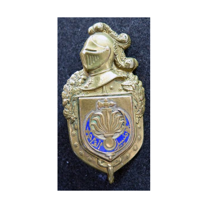 10° LGM : 10° Légion Gendarmerie mobile Alger écu émail et plateau doré Drago Romainville