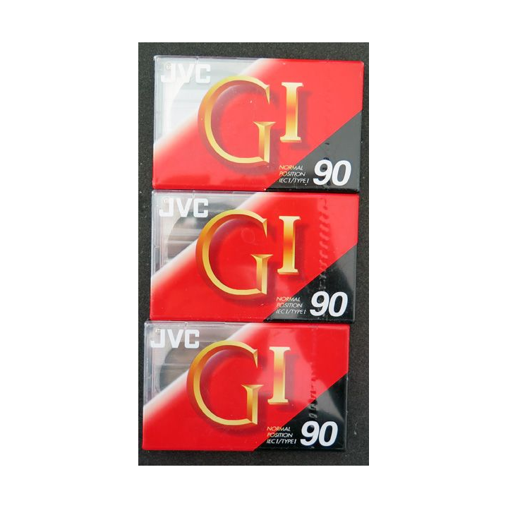 Lot de 3 cassettes magnétiques audio JVC G 1-90 Neuves