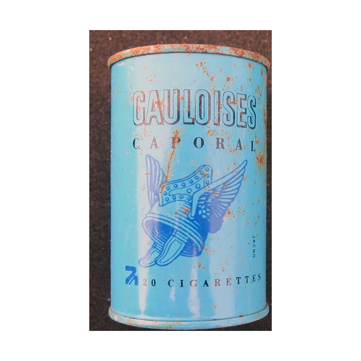 Cendrier métallique Gauloise Caporal Diamètre 4,7 cm et hauteur 7,3 cm