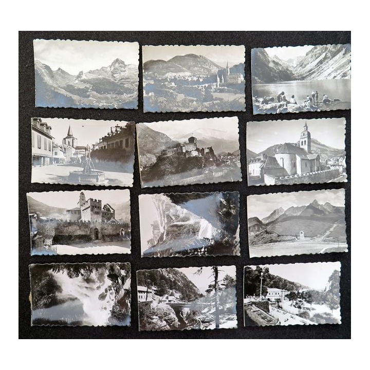 Lot de 16 cartes photographiques Les Pyrénées 7 x 4,5 cm