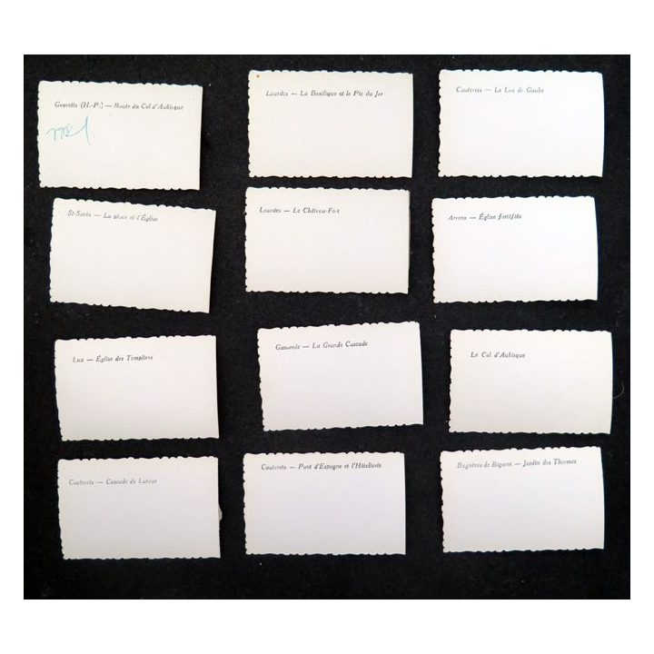 Lot de 16 cartes photographiques Les Pyrénées 7 x 4,5 cm