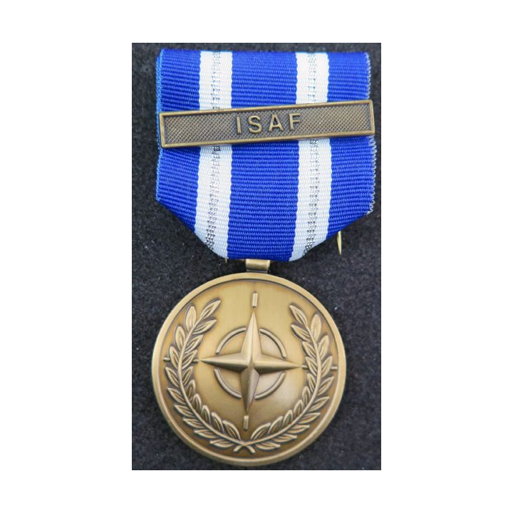 OTAN : médaille commémorative de l'OTAN avec barrette "ISAF" en Afghanistan
