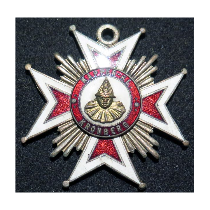 Médaille de carnaval allemand en émail 1919-1933 fabrication W.A. JAGER FFM