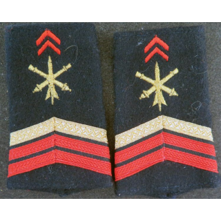 Paire de fourreau d'épaule de caporal chef appelé d'artillerie
