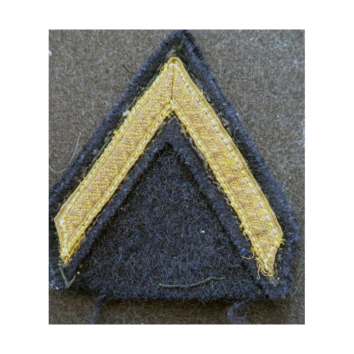 Galon de sergent PDL doré sur tissu bleu noir