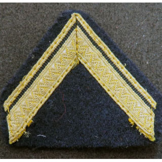Galon de sergent ADL doré sur tissu  noir avec crochets
