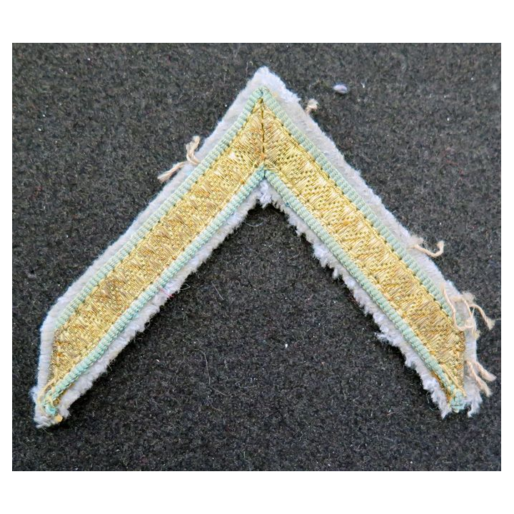 Galon de Sergent PDL doré sur tissu bleu clair