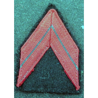 Galon de Caporal PDL rouge sur tissu bleu noir
