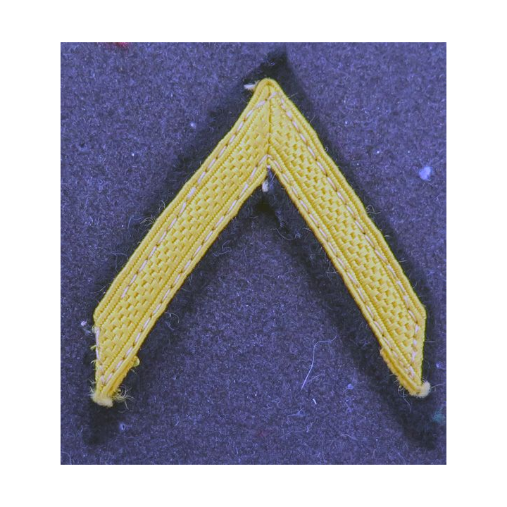 Galon de Sergent PDL doré sur tissu noir