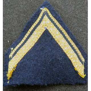 Galon de sergent ADL doré sur tissu  bleu noir avec crochets