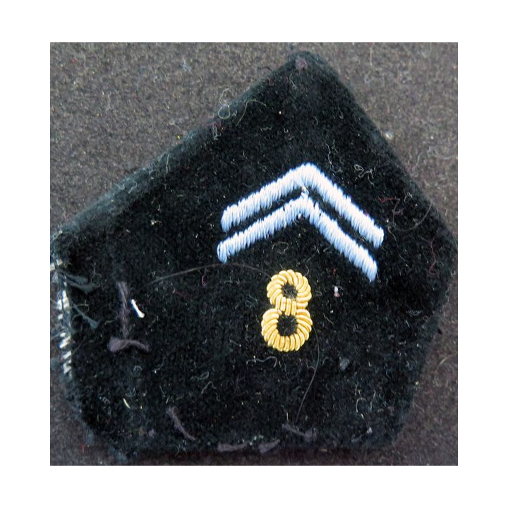 soutache (insigne de col) du 8° Régiment de Transmissions en cannetille