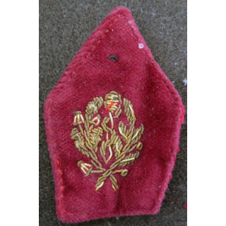 soutache (insigne de col) de médecin  en cannetille sur crochets