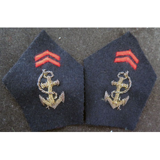 paire de soutache (insigne de col) de l'Infanterie de Marine en cannetille